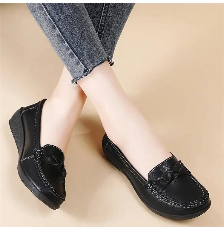 Genuine Leather Women Flats -