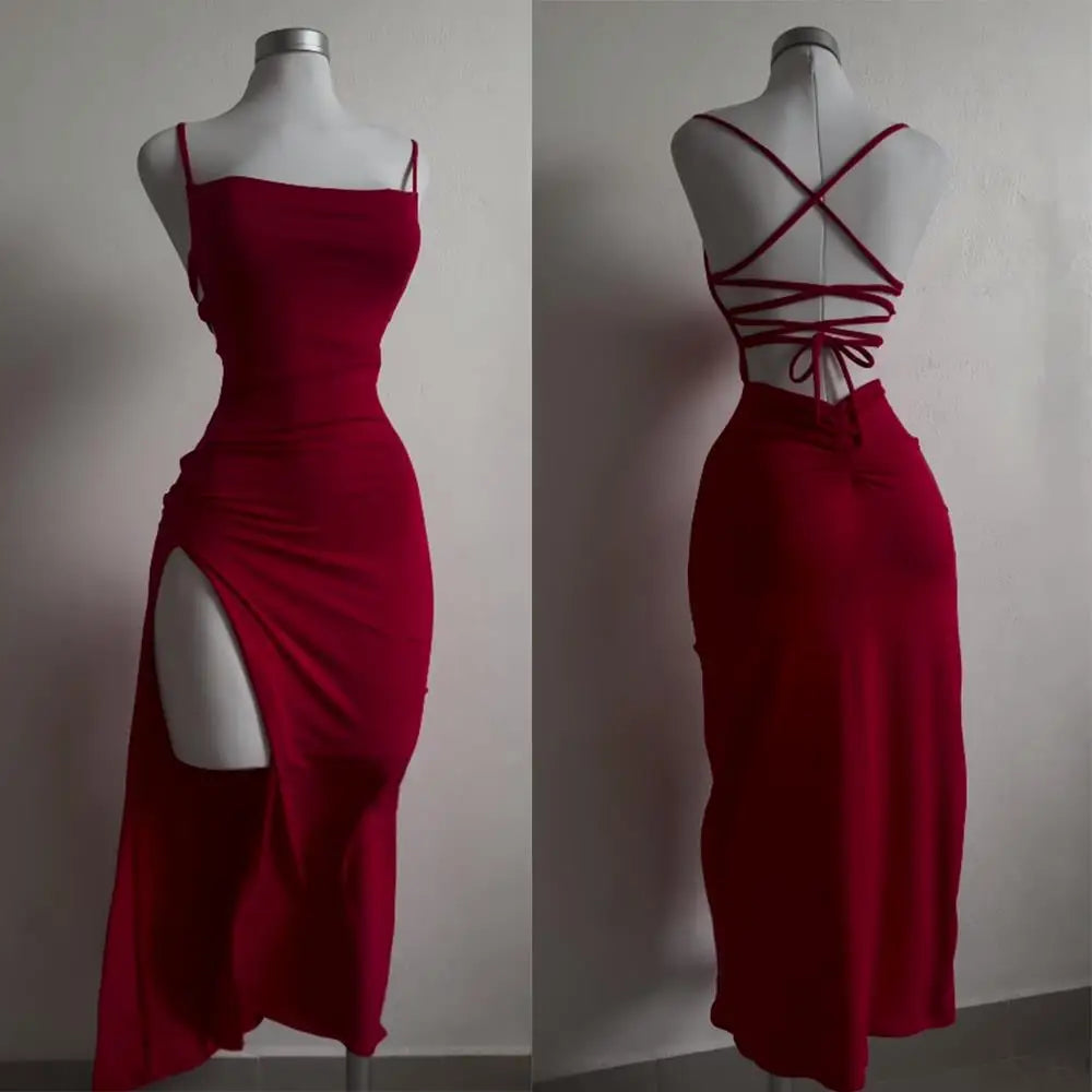 halter strap hip dress -