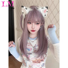 Elevate your style with this 38-inch long ombre brown, red, and blonde highlight straight lace front wig. Perfect for a chic and trendy look, this wig offers versatility and glamour for various occasions. -