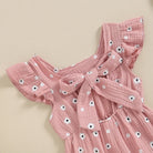 Toddler Kids Clothes Girls Summer Overalls Cotton Floral Print Backless Bowknot Rompers Jumpsuits Baby Clothing -