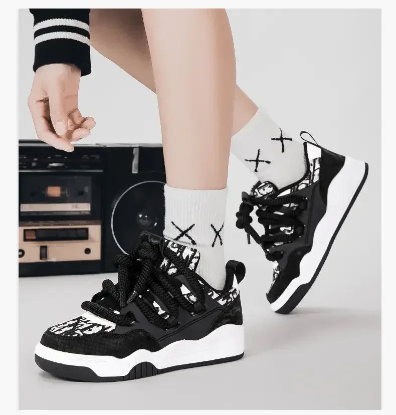 Big Size 36-47outdoor Trendy Couple Style Walking Shoe Student White Board Men's Sneakers Running Hiking Tennis Boy Shoes Casual -