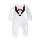 Dress your little gentleman in style with this cotton formal romper—perfect for baby boys who love to look sharp and charming! -