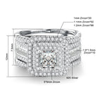 2PCS Moissanite Rings -