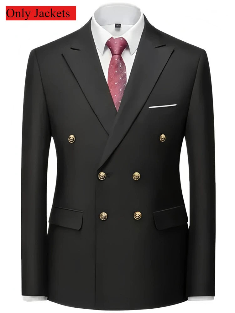 Fashion New Men's Double Breasted Slim Fit Suit -