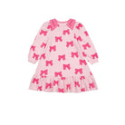 Children's Clothes 2025BE Knitwear Cardigan Skirts Baby Girls Autumn Winter Princess Bow Printed Dress Clothings KIDS AM Korean -