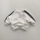 Keep your little one stylish and comfy with this cool two-piece baby suit—featuring a letter-printed zip-up top and matching leisure sports pants! -