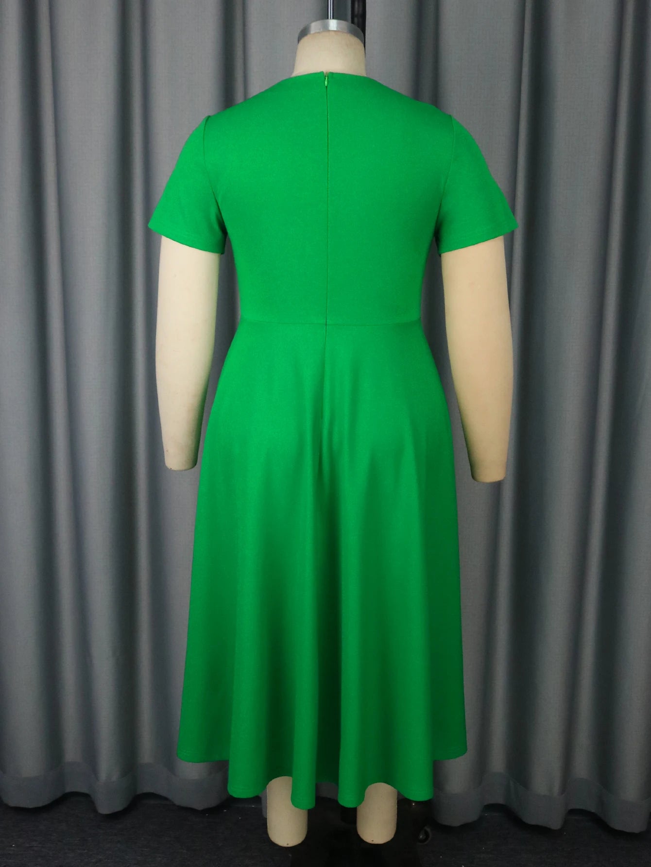 Elegant Short Sleeve Midi A Line Dresses for Women with Decorative Buttons Ideal for Church Brunch Garden Party or Daytime Event -