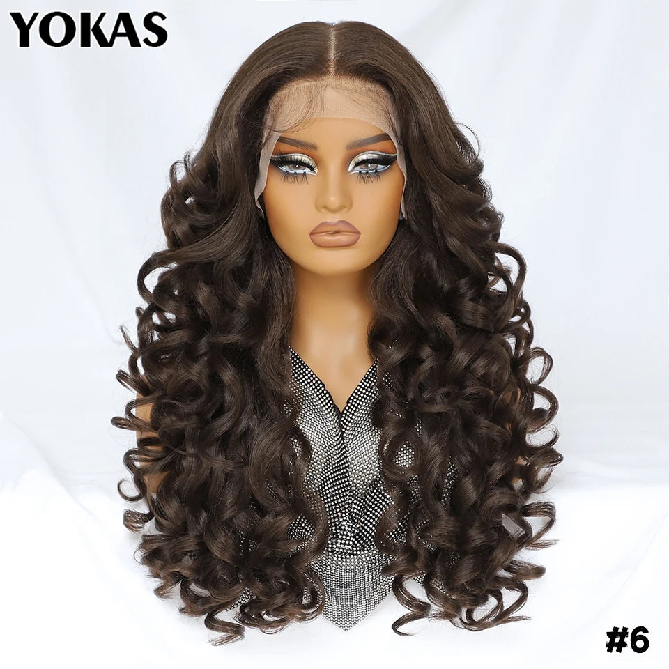 Achieve a stunning look with this Latisha curly 13x6 lace frontal wig. Featuring pre-plucked hairline and baby hair, this wig offers a natural and stylish appearance for a flawless finish. -