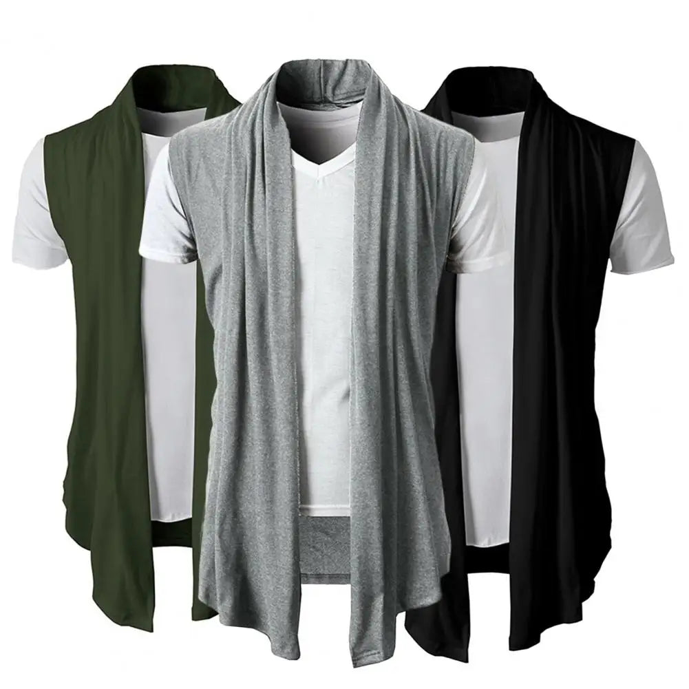 Popular Men Coat Male Men Jacket Solid Color Pure Color Pleated Coat All Match -