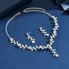 3PC Flower Necklace Earrings Jewelry Set -