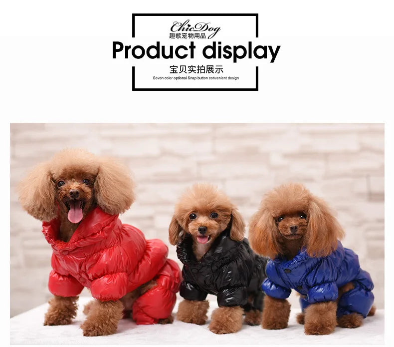 Keep your furry friend warm and stylish in the winter with this dog jumpsuit romper—perfect for overall comfort and coziness! -