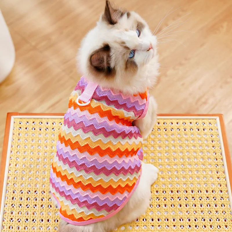 Keep your pets comfortable and stylish with these breathable and soft cat clothes—ideal for both cats and dogs to wear with ease and comfort! -