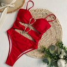 One-Piece Swimwear Summer Bathing Suit Women On Holiday New Swimsuit Bathing Suit Splice Color Beachwear Bikini -