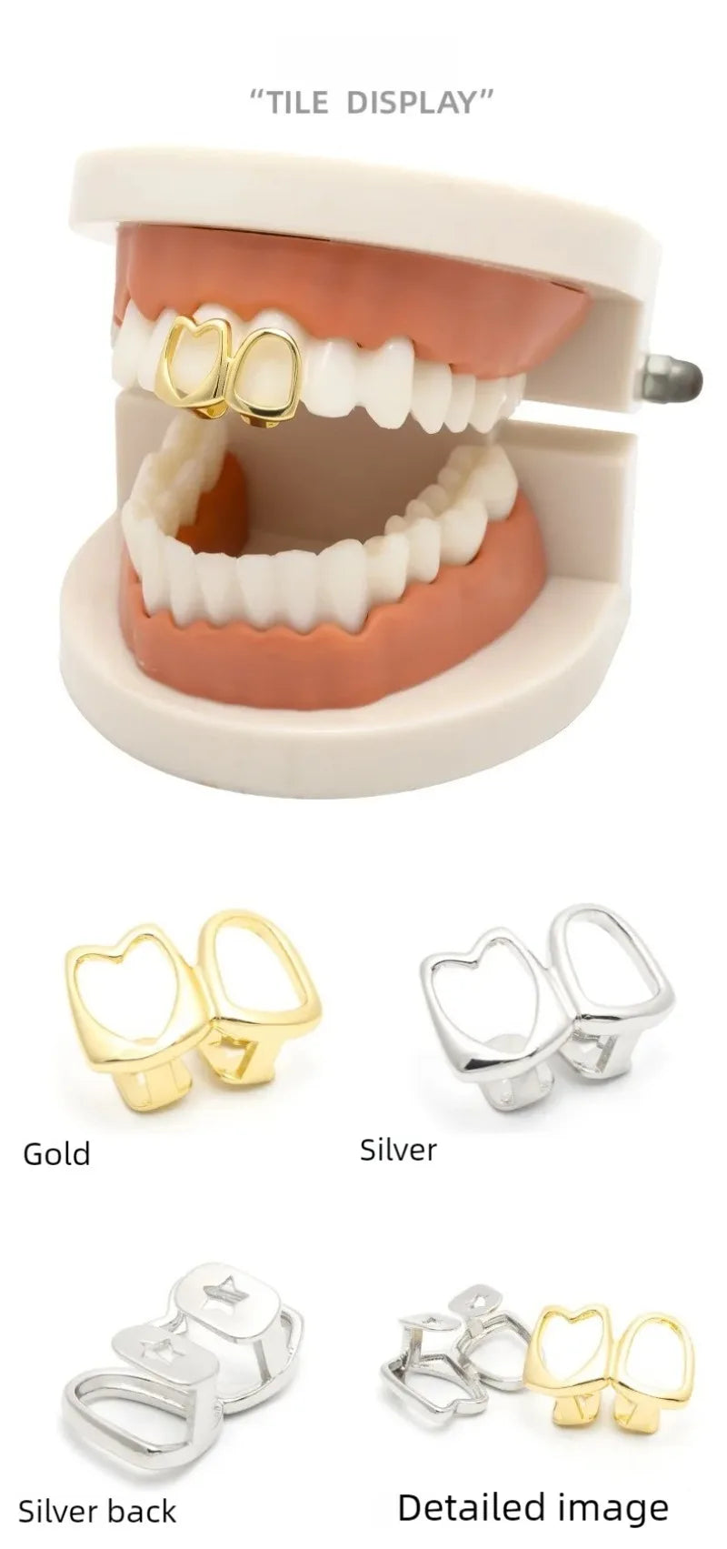 1set Golden Grillz Tooth Jewelry -