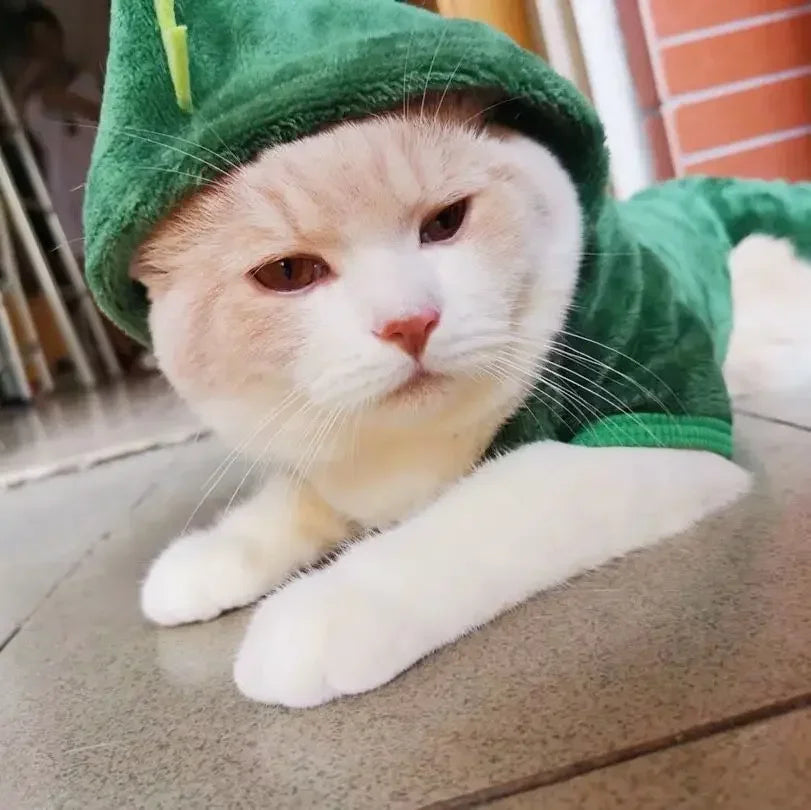 Keep your furry companions warm in the colder months with these thickened soft fleece dog and cat jumpsuits—perfect for cozy and stylish pet attire! -