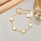 Lucky Five-Petal Flower Bracelet -