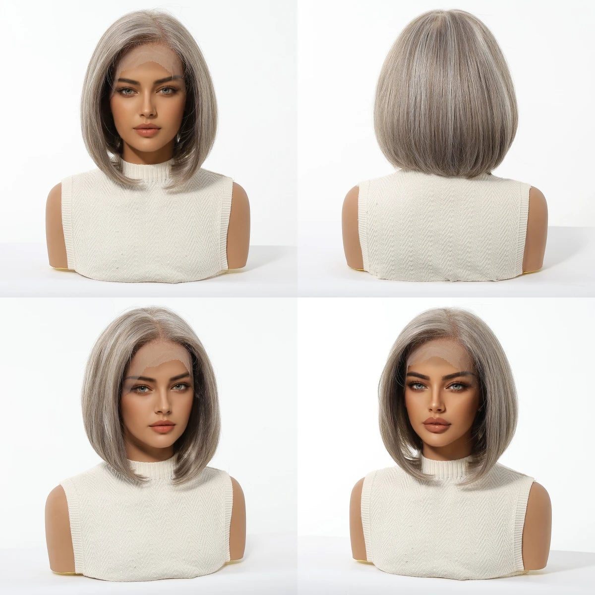 Achieve a stunning look with this 13x6 HD lace front wig in a beautiful blonde and mixed brown color. This high-quality wig provides a natural and flawless appearance, perfect for enhancing your style. -