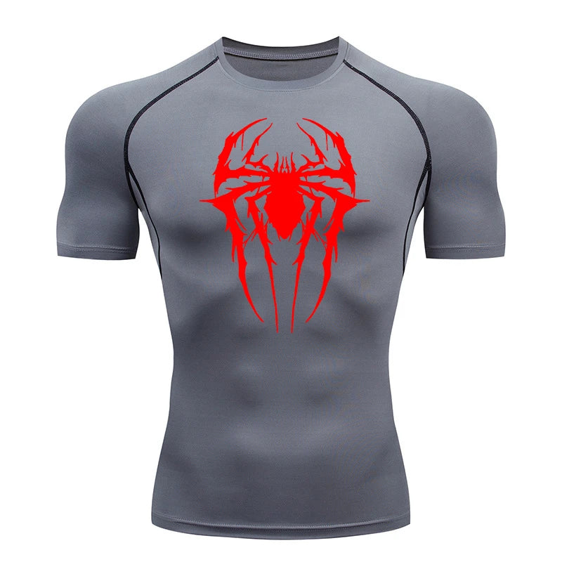 Spider Graphic Compression Shirts for Men -
