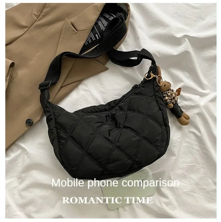 Carry your essentials in style with these embroidery crossbody bags Featuring a large capacity and a shoulder strap, these handbags are both fashionable and functional—an ideal accessory for any outfit. -