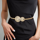 Shimmer and shine with this chic metal waist chain belt for women—perfect for adding a stylish touch to any outfit! -
