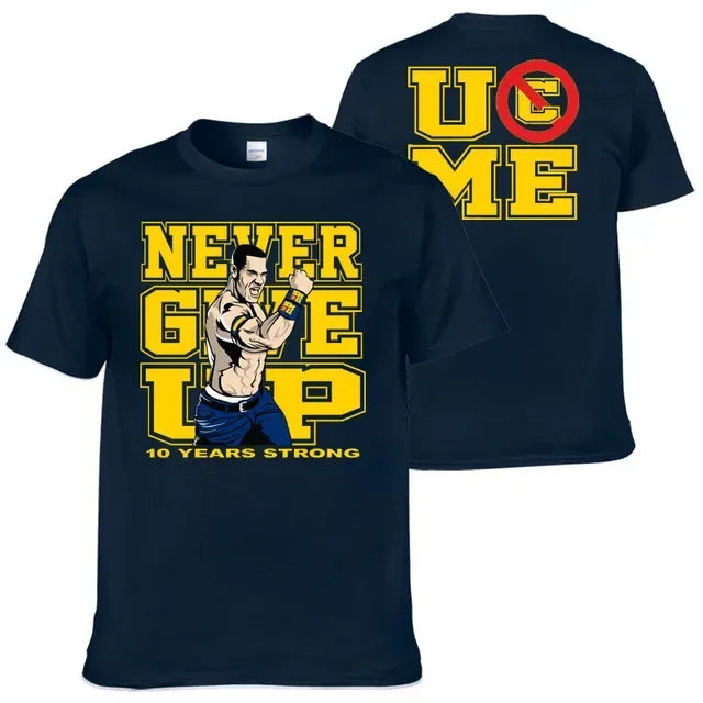 John Cena Wrestling Men's T-Shirt Summer Outdoor Sports Fitness Unisex Tops Casual O-Neck Short Sleeve Tee Casual Men Clothing -