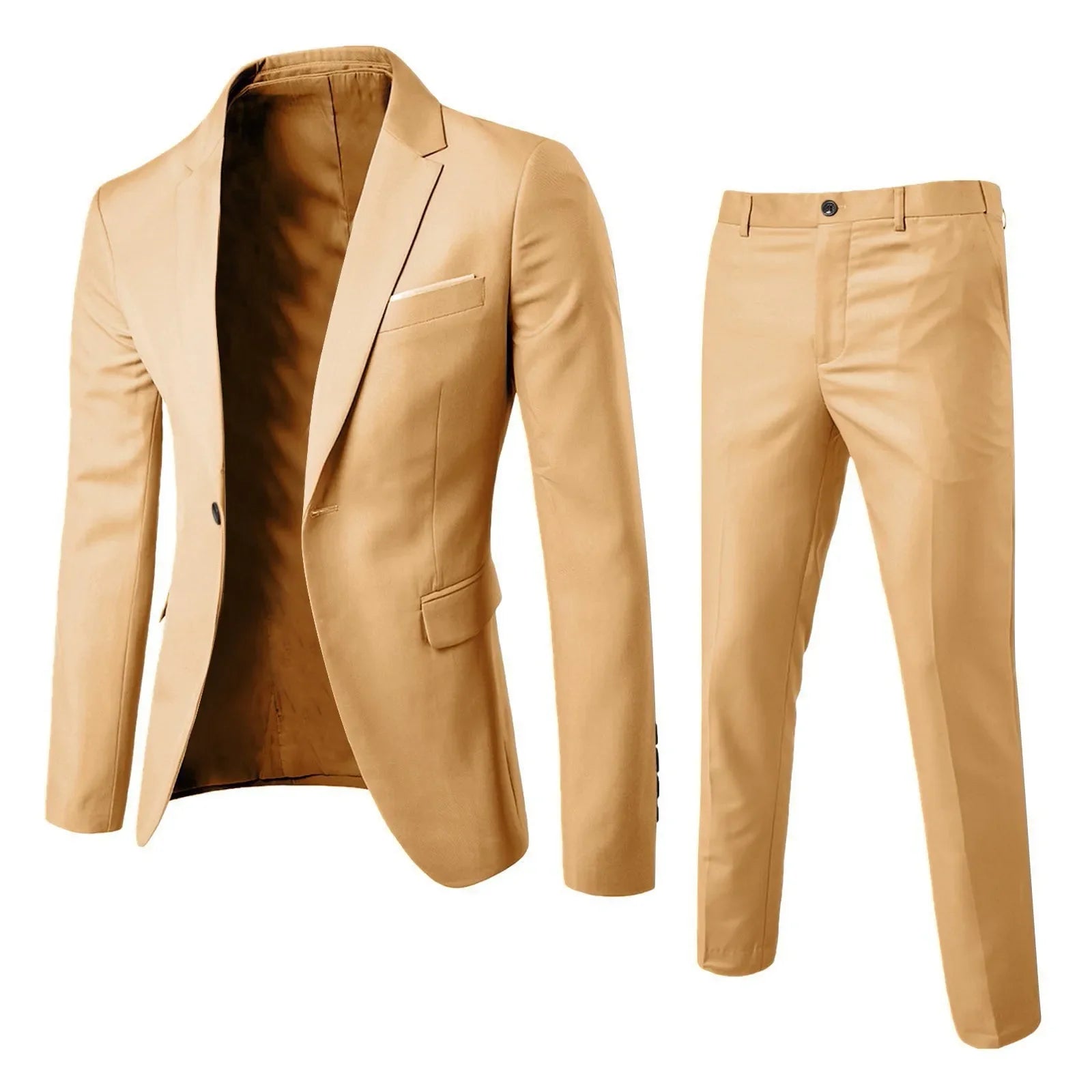 Two Piece Suit for Men - Slim Fit Wedding & Smart Casual Suit Set -