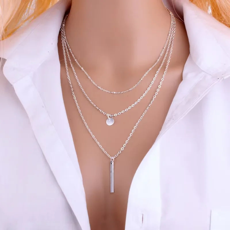 Layered Chain Necklace -