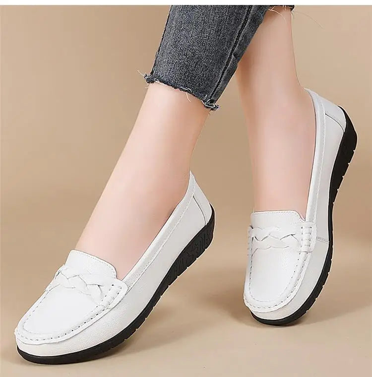 Genuine Leather Women Flats -