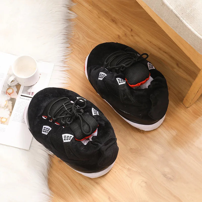 Unisex Winter Warm Home Slippers Women/Men One Size Sneakers Lady Indoor Cotton Shoes Woman House Floor Sliders Ladies Slippers -