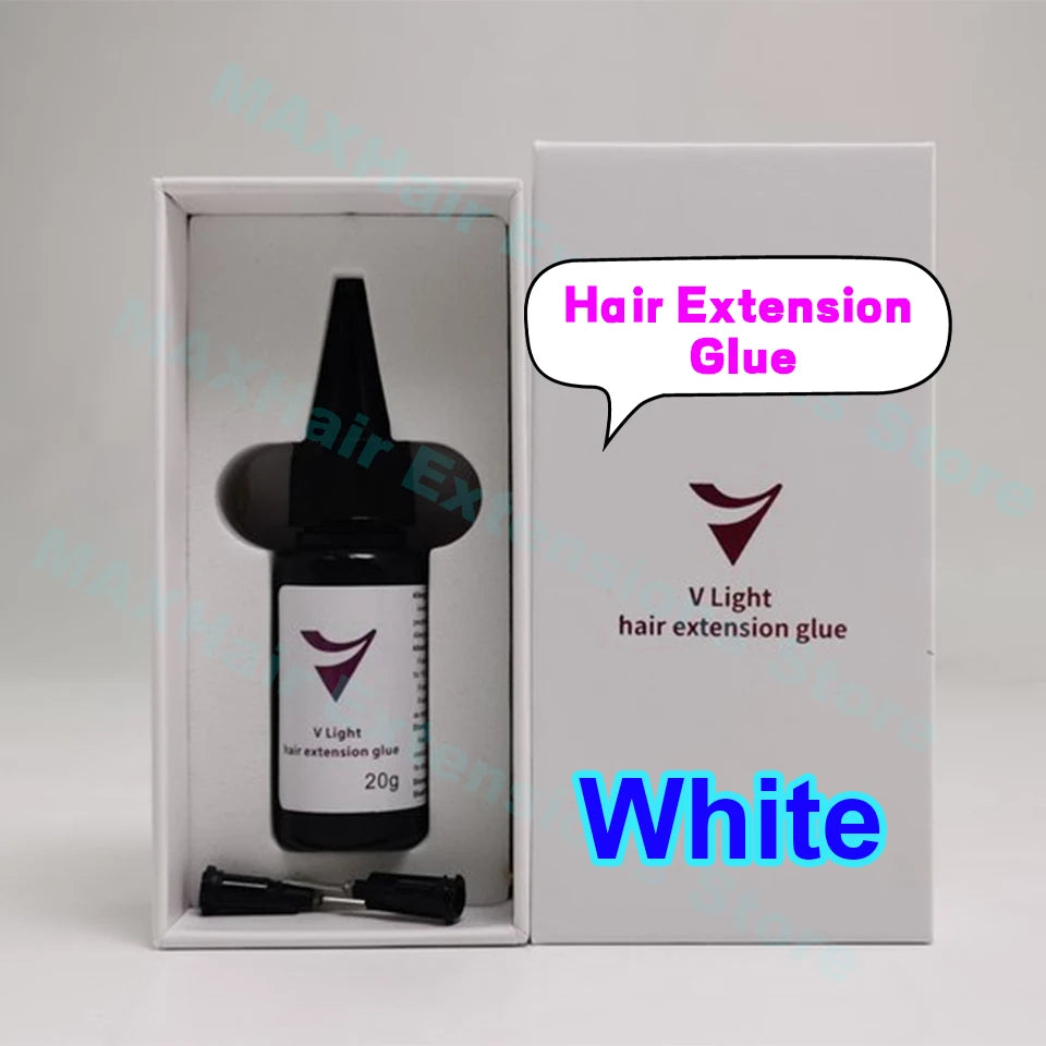V-Light Technology Hair Extension Machine white Hair Extension Tools Kit Set with V light Hair extension glue -