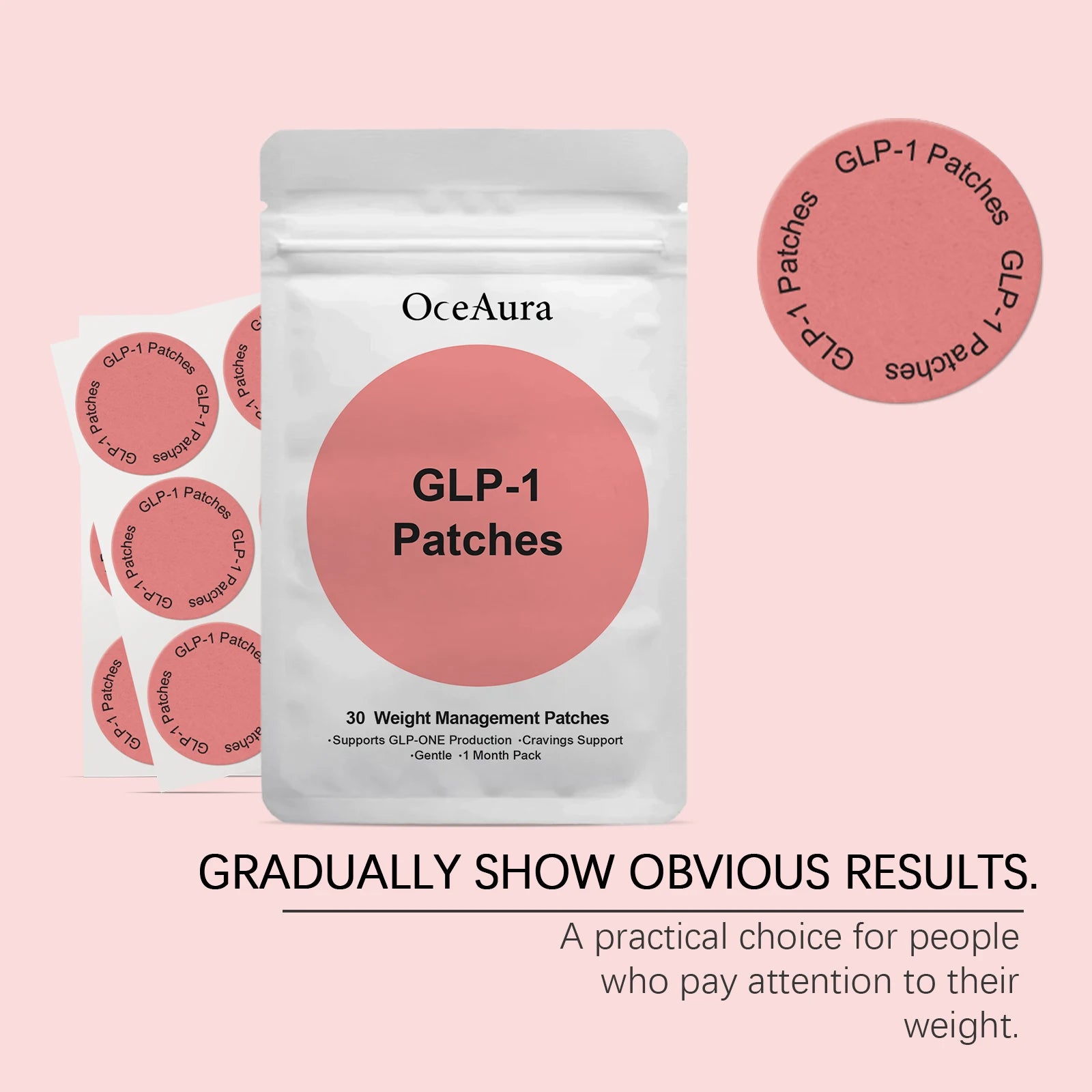 OceAura GLP-1 Patches for Weight Loss Sculpting Shaping Body Appetite Control -