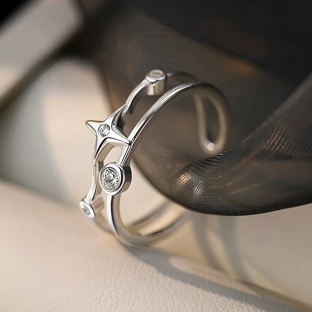 Sterling Silver Hollow Out Rings -