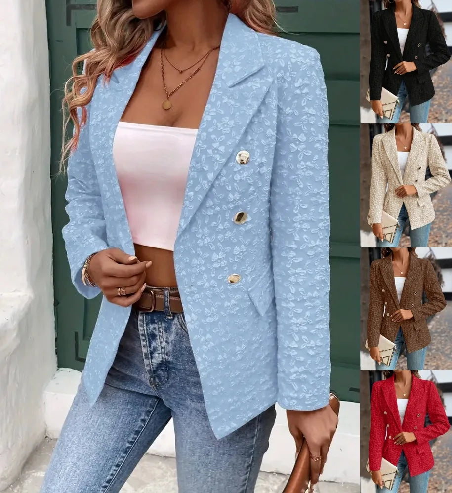 Elevate your outfit with this stylish women's blue blazer—chic and versatile for any occasion! -