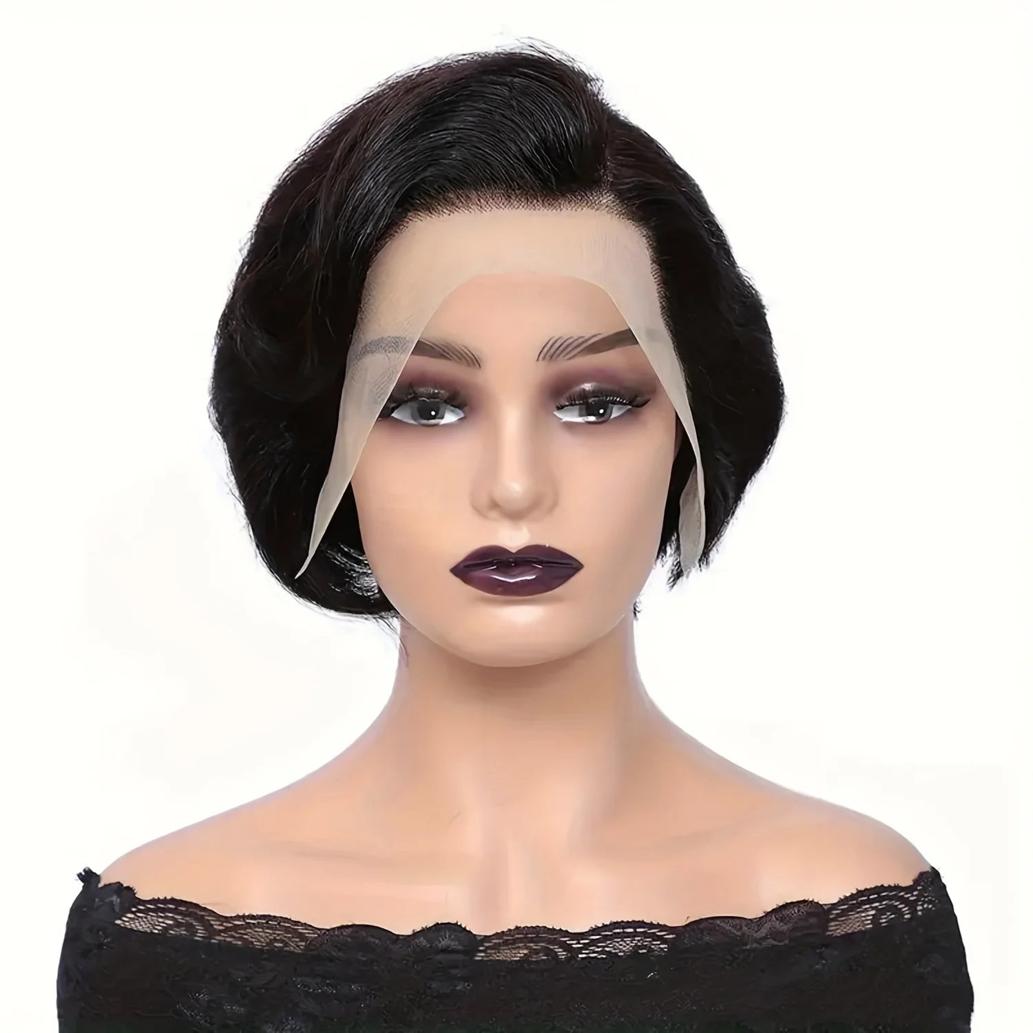 Turn heads with these 13x4 transparent lace front wigs—featuring highlight colors in a sleek straight pixie cut or short bob, crafted from 100% human hair for a natural, stylish look! -