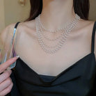Multi-Layer Pearl Choker Necklace -