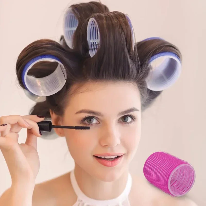 Hair Rollers Self Grip Hook Hair Curlers Heatless Roller Salon Dressing Curlers Jumbo Size Sticky Hair Styling Tools -