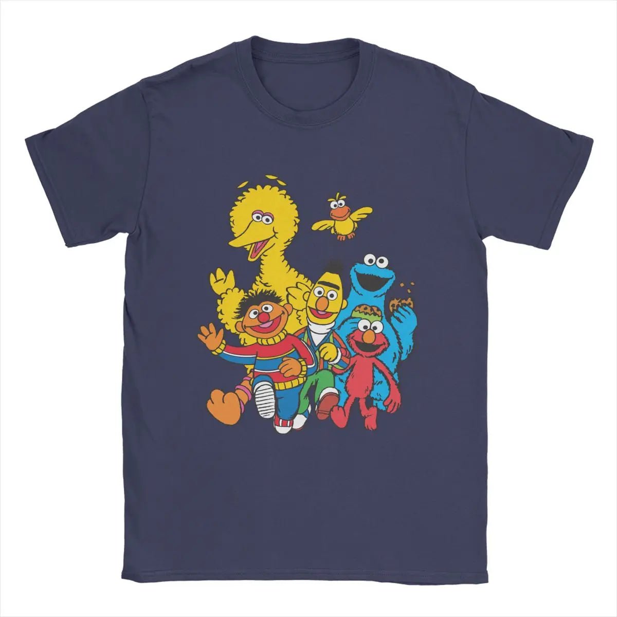 Show off some fun vibes with this men's Sesame Street novelty cotton tee! -