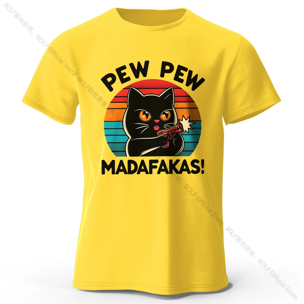 Cute Hand-Drawn Cat T-Shirt -