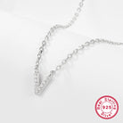 Sterling silver light luxury exquisite letter pendant necklace -