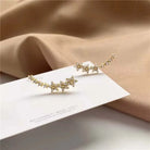 Silver Zircon Flower Star Stud Earrings for Women -