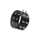 Black Round Square Gothic Spike Bracelet -