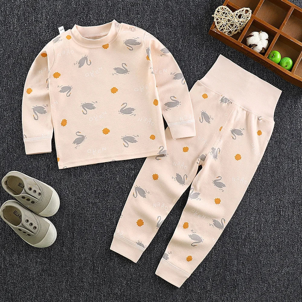 Children Pajamas Set High Waist Set for 1-6 Years Old -