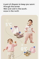 Keep your kids cozy and protected with these new style three-proof high-waisted warm down trousers—perfect for boys and girls on chilly days! -