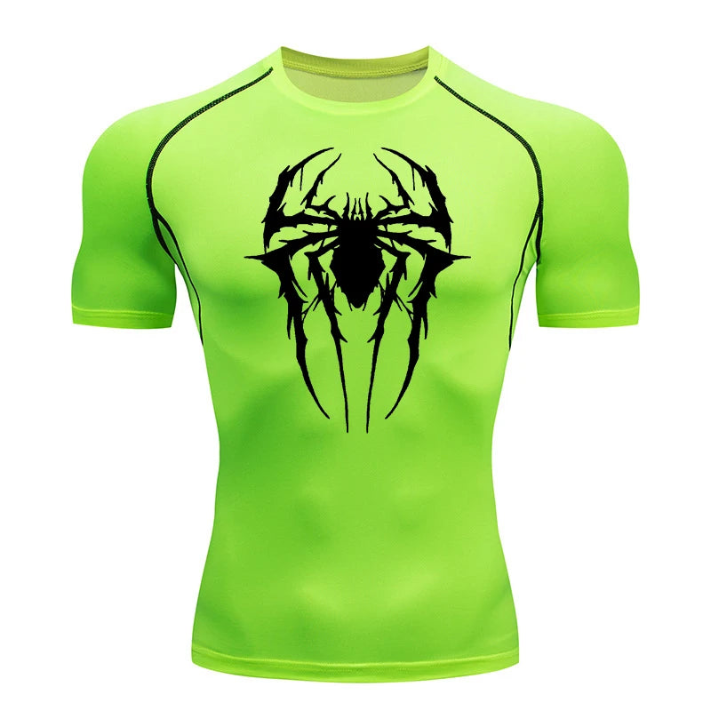 Spider Graphic Compression Shirts for Men -
