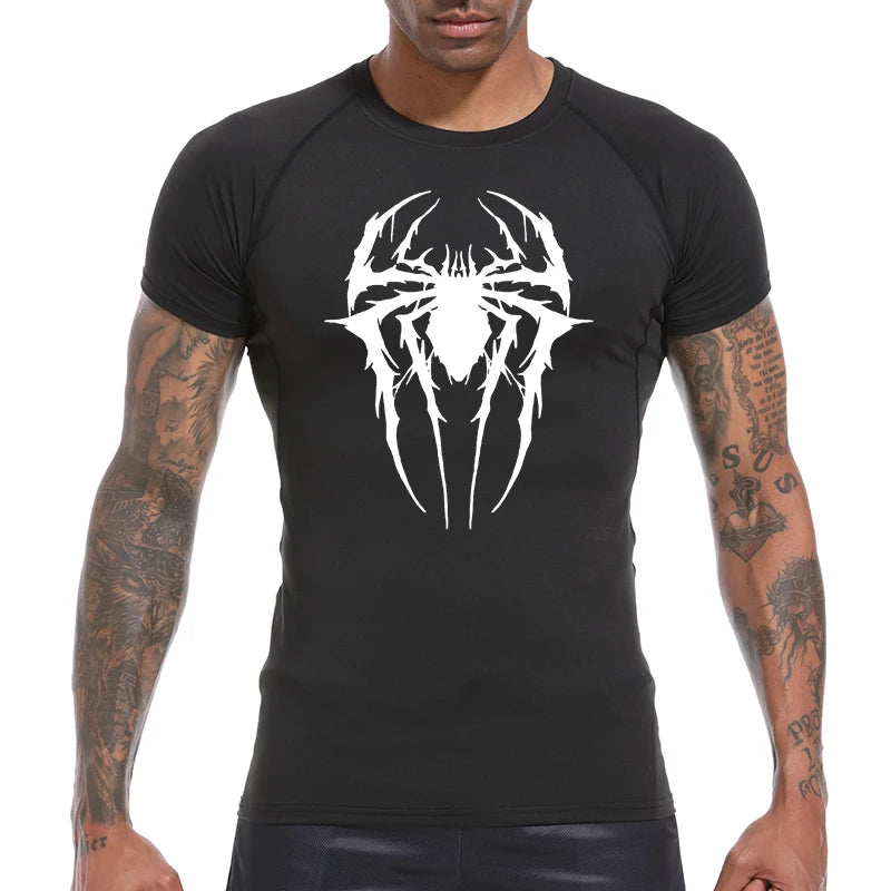 Spider Graphic Compression Shirts for Men -