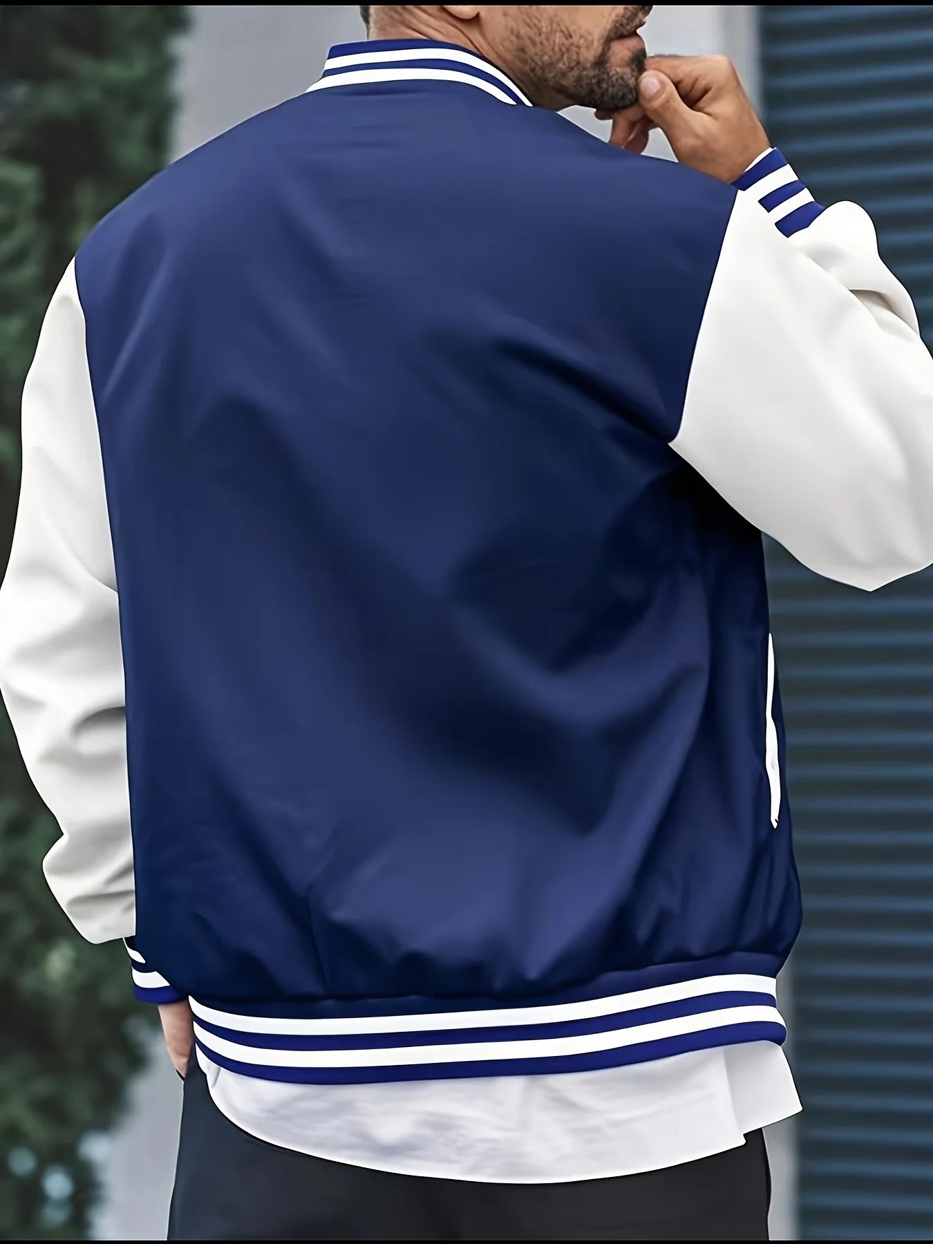 Get stylish with this multi-color streetwear baseball jacket for both men and women. -