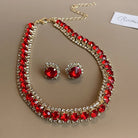 Green Necklace & Stud Earrings -