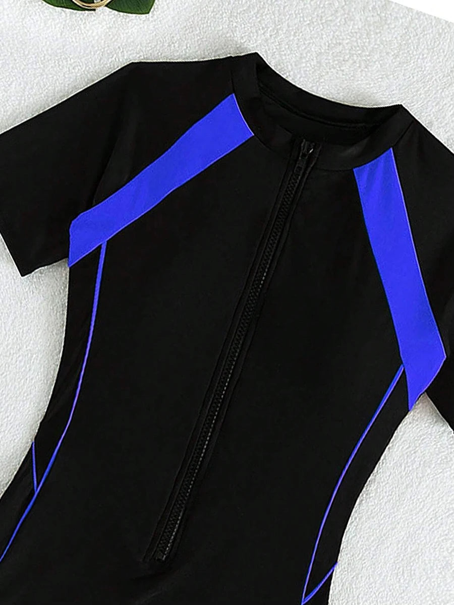 Show off your curves in style with this slim bodysuit one-piece swimwear for women! -