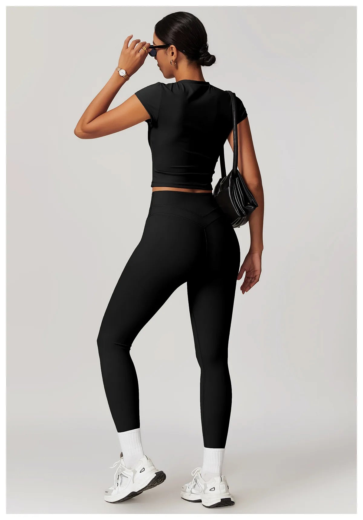 Yoga Leggings High Waist Sport Leggings Women's Running Workout Tights Gym Push Up Fitness Trousers -