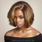 Turn heads with these 13x4 transparent lace front wigs—featuring highlight colors in a sleek straight pixie cut or short bob, crafted from 100% human hair for a natural, stylish look! -